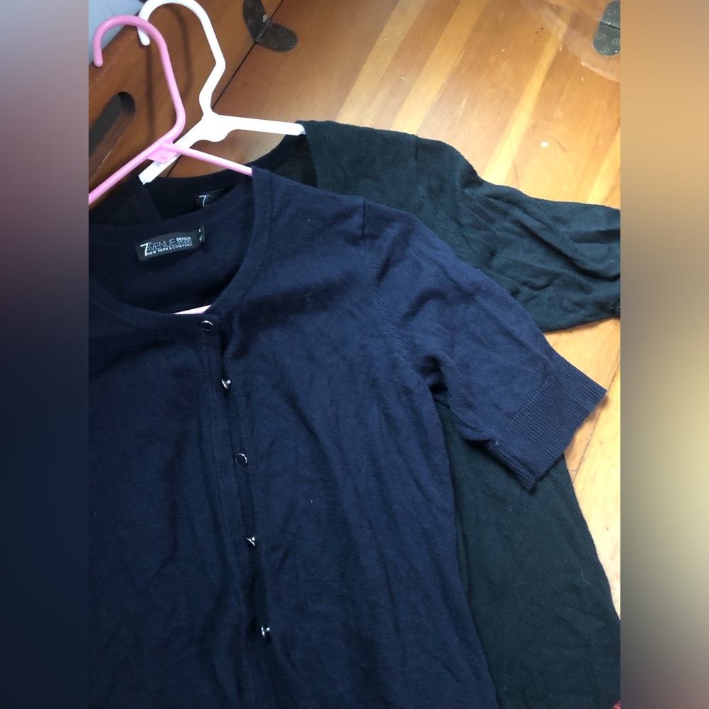 York and company navy blue and black size medium sweaters set of 2